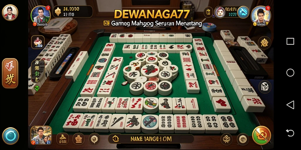 Screenshot gameplay DEWANAGA77 menampilkan keseruan bermain Mahjong.