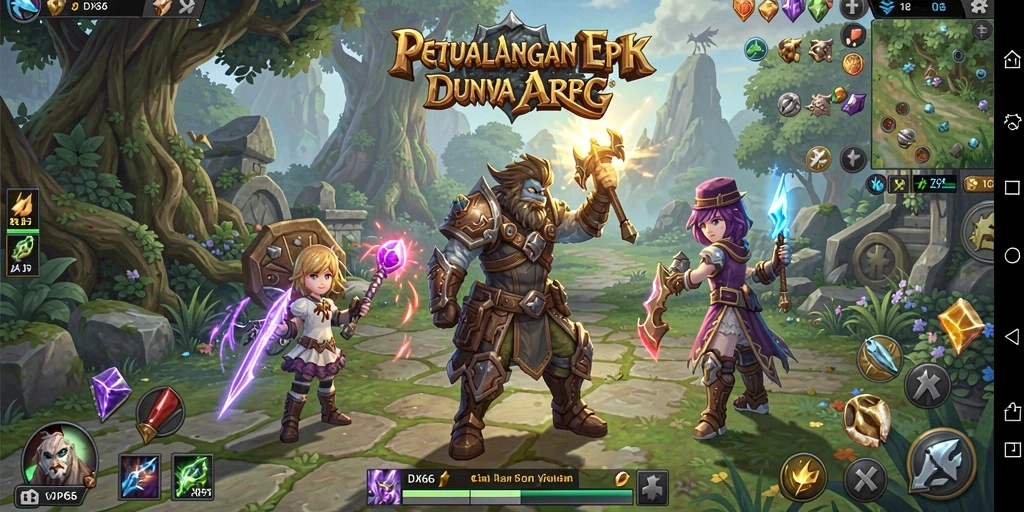 Tampilan gameplay seru di dunia fantasi ARPG IDX66.