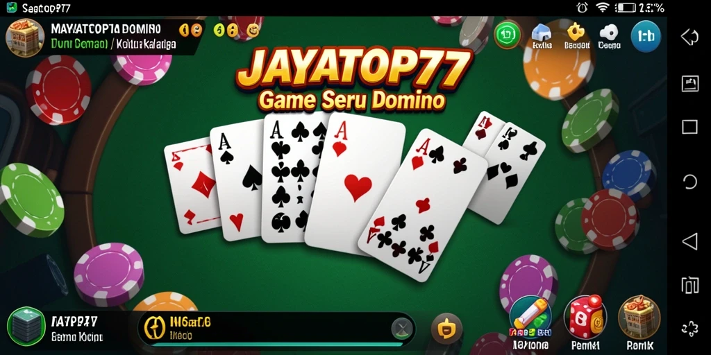 Screenshot utama JAYATOP77 menampilkan gameplay seru Domino yang memikat.