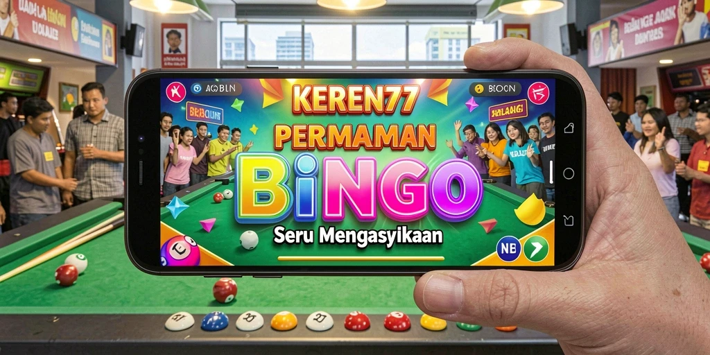 Tangkapan layar gameplay KEREN77 menampilkan suasana permainan bingo yang seru.