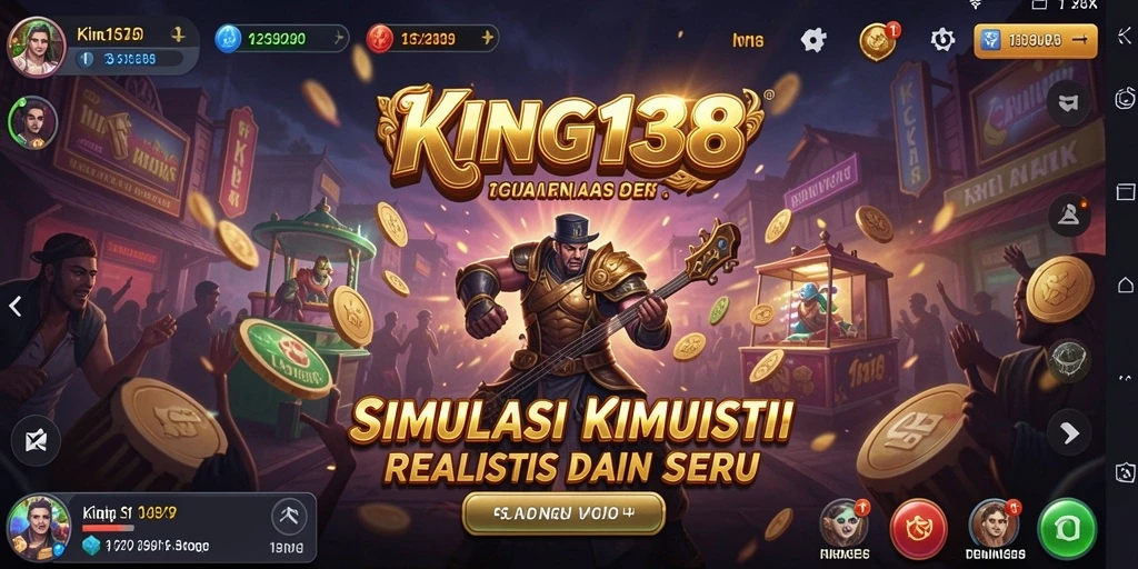 Tampilan menakjubkan gameplay KING138 dengan dunia simulasi interaktif.