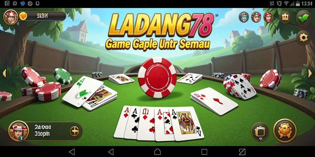 Screenshot LADANG78 menampilkan gameplay seru Gaple.