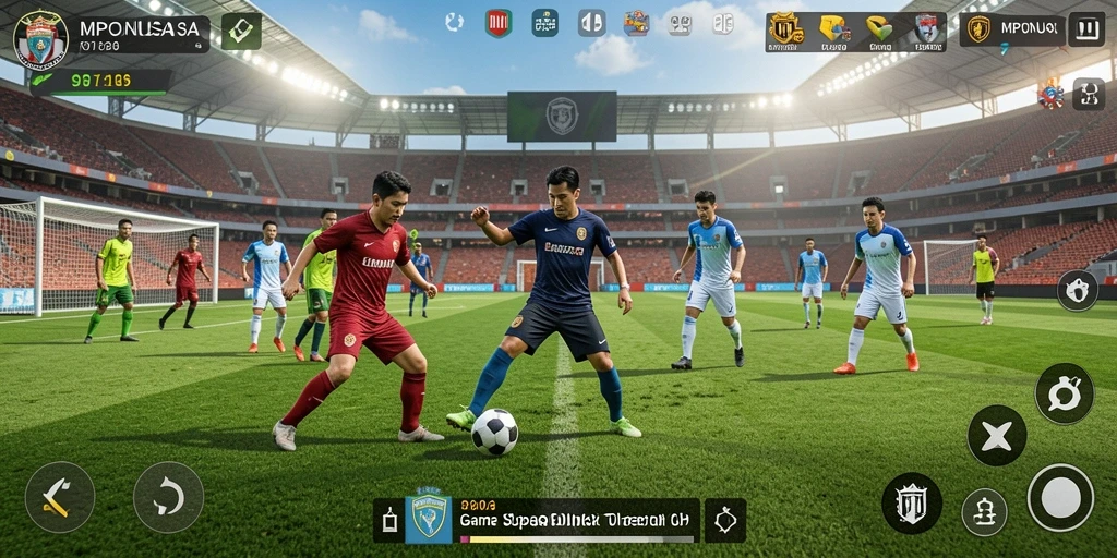 Tangkapan layar dari gameplay MPONUSA yang menegangkan di lapangan.