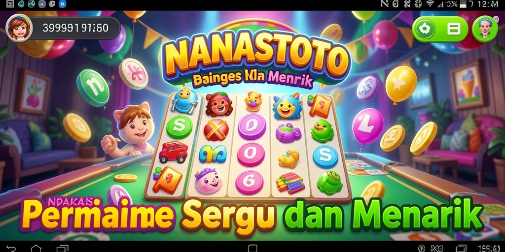 Gameplay seru NANASTOTO dengan tampilan bingo yang menarik.