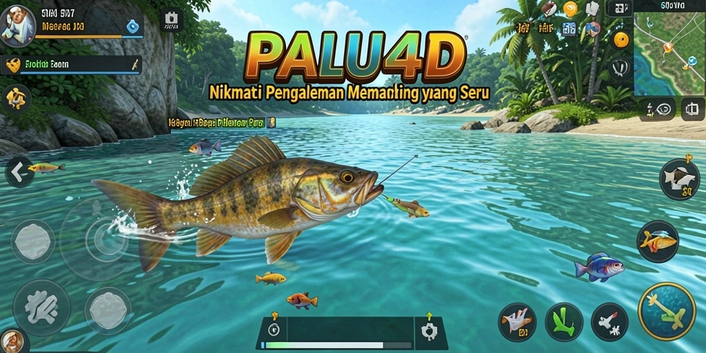 Screenshot PALU4D menunjukkan tampilan menakjubkan dari gameplay memancing.