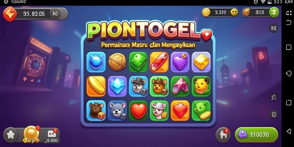 Tampilan gameplay seru PIONTOGEL dalam Match-3.