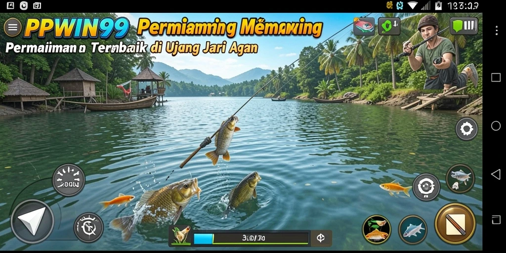 Screenshot gameplay PPWIN99 dengan pengalaman memancing yang mendebarkan.