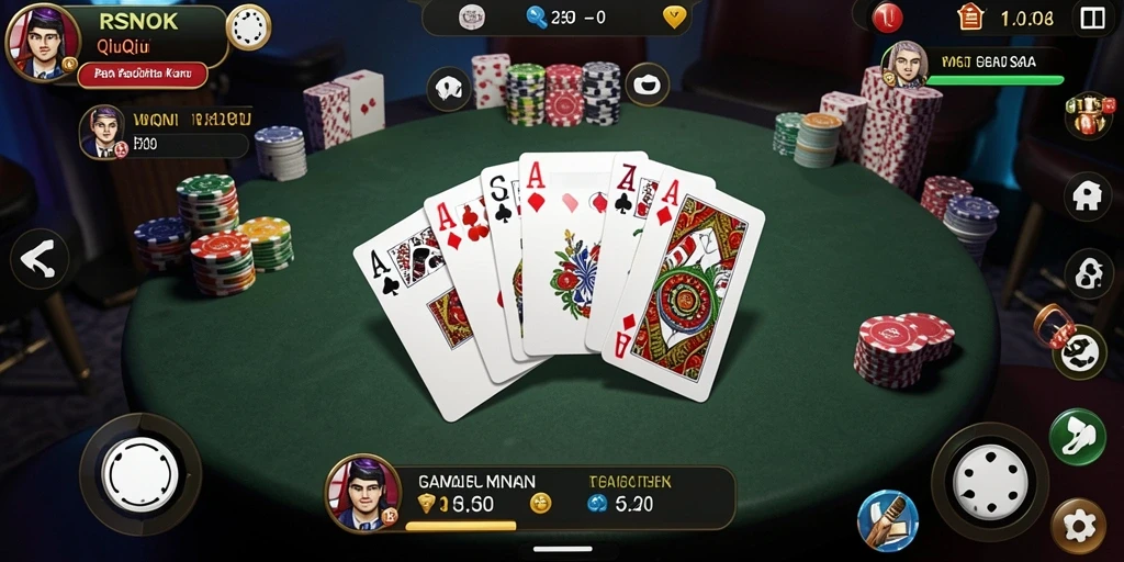 Tampilan gameplay QiuQiu yang menarik dan kompetitif.