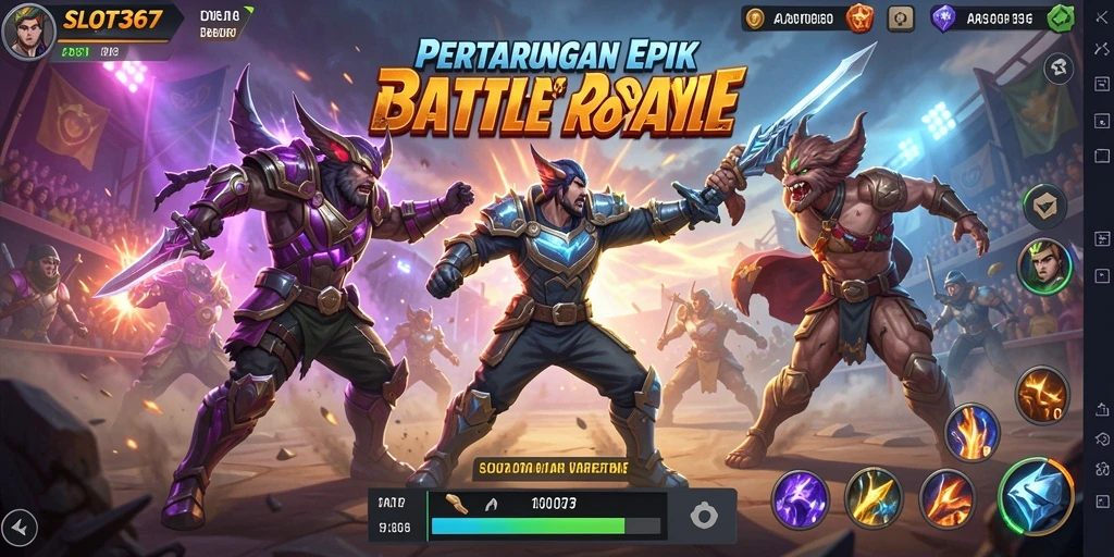 Gameplay menarik dan intens di SLOT367 Battle Royale.